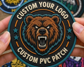 Custom Logo PVC Patch, Custom PVC Patch, Personalized Rubber Patch, Personalized Patch