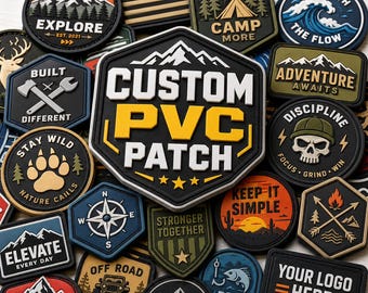 Custom Logo PVC Patch, Custom PVC Patch, Personalized Rubber Patch, Outdoor Morale Patch for Backpack Hat Jacket