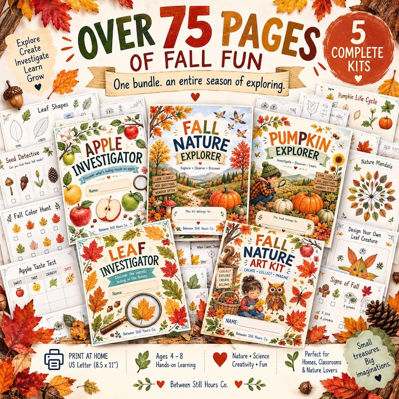Fall Activities for Kids | Fall Nature Activity Bundle | Autumn ...