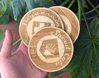 Posavasos / Call of Duty Zombies Bebidas / Madera corte láser