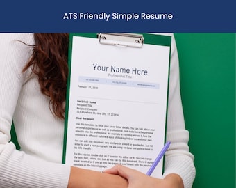 ATS-vänlig CV-mallpaket | Redigerbar Word Docx | Enkel professionell design