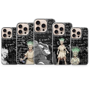 Dr. Stone Phone Case – Senku Anime Cover for iPhone 17 Air 16e Pro Max 15 14 13 12 11 | Samsung S26 S25 FE | Google Pixel 10 9 8 7 6