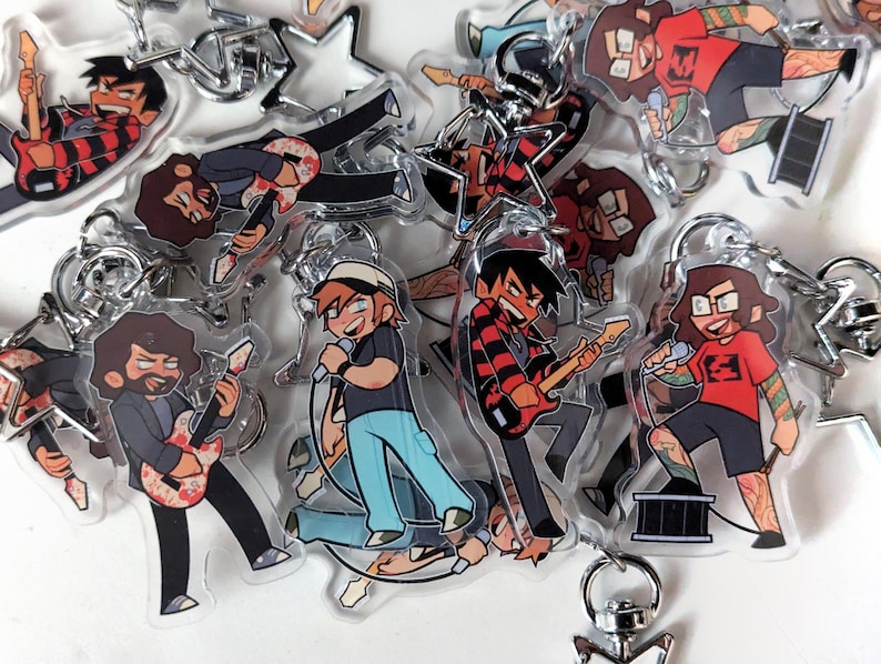 Fall Guys Keychains Fall Out Boy Acrylic Keychain Charms - Etsy