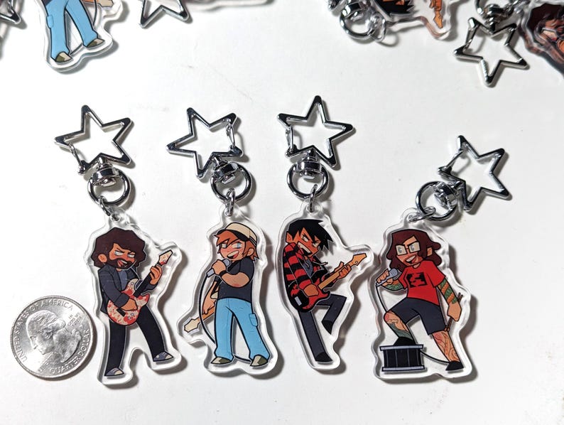 Fall Guys Keychains Fall Out Boy Acrylic Keychain Charms - Etsy