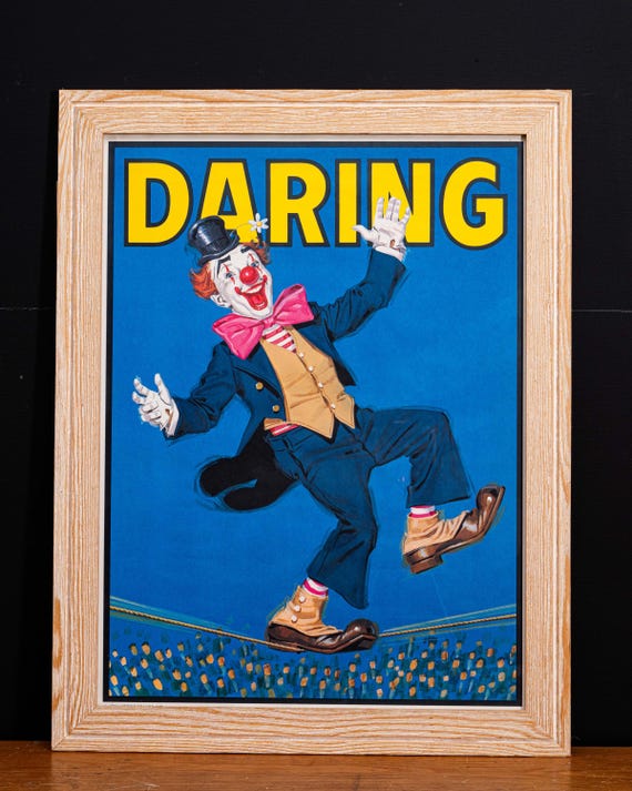 1983 Nabisco Circus Poster Framed Set BIG, DARING, and FUN