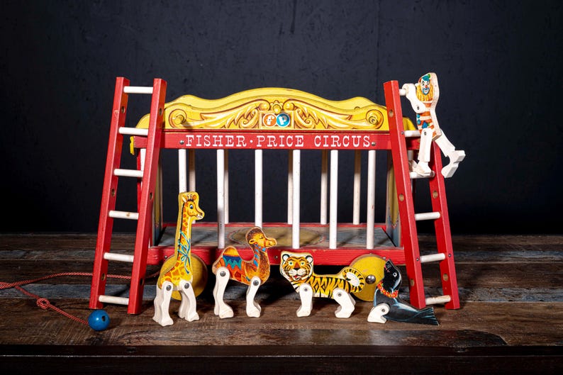 1960s Fisher Price Circus Wagon Play Set - Etsy