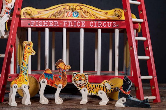 1960s Fisher Price Circus Wagon Play Set - Etsy