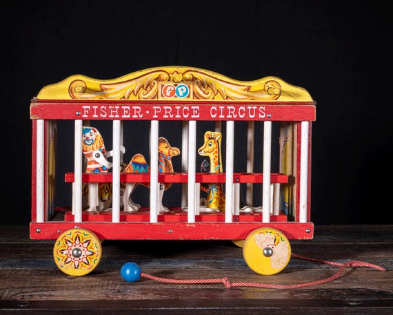 1960s Fisher Price Circus Wagon Play Set - Etsy