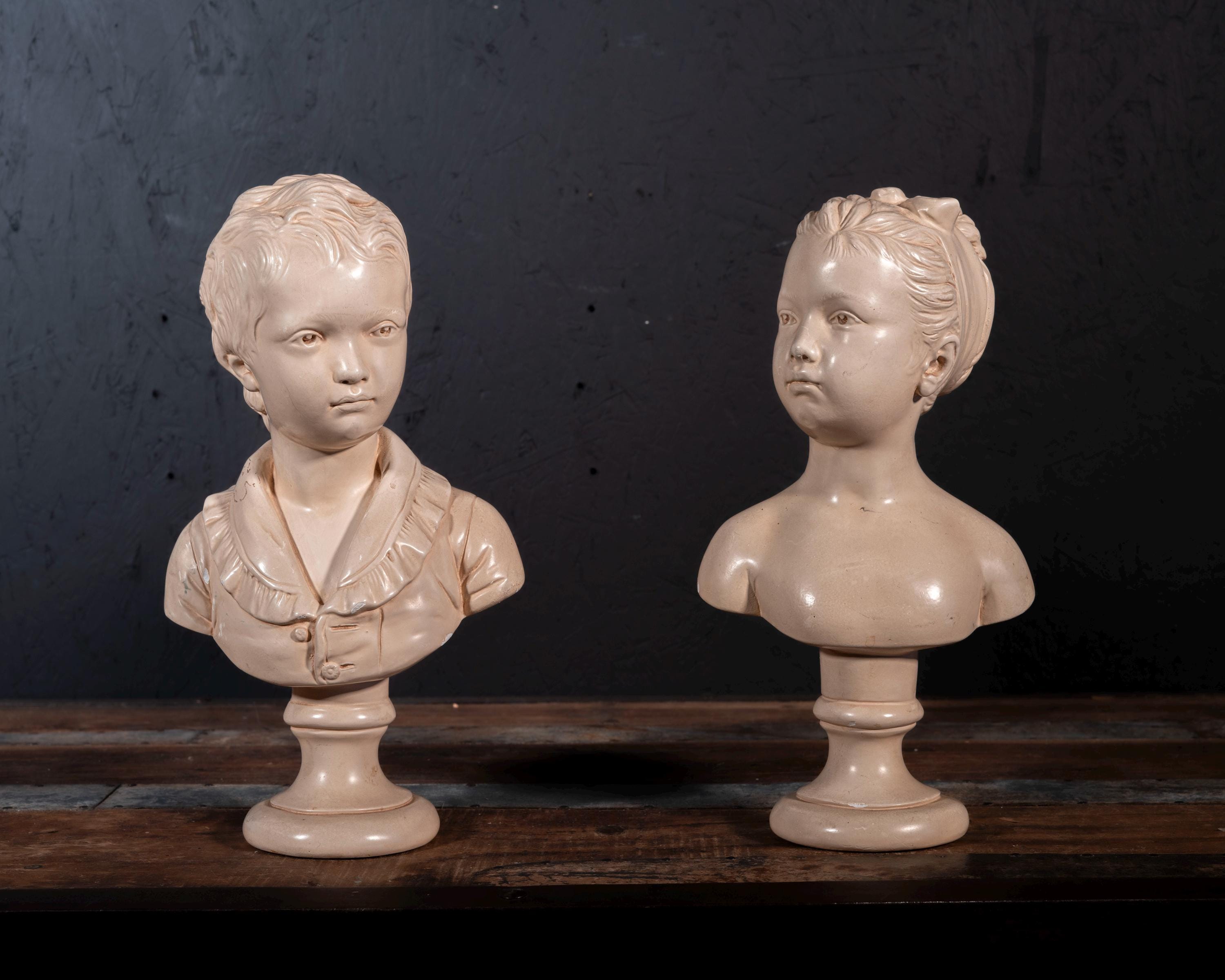 Vintage 1950s Statues of Jean Antoine Houdon's 