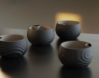 Stillwater Self-Watering Planter | Modern Minimalist Desk Pot | 3D Printed Indoor Reservoir Planter