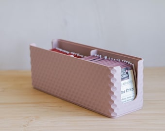 Stackable Tea Bag Organizer | Modular Tea Storage Box | Tea Packet Holder | Countertop Tea Organizer | 3D Printed Kitchen Storage