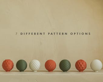 3D Printed Christmas Ornaments – Set of 6 | Choose from 7 Modern Patterns | Geometric Christmas Tree Decorations | Unique Holiday Gift