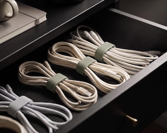 6-Pack 3D Printed Cable Clips | Reusable Cord Organizers | Charging Cable Holders | Desk Cable Management