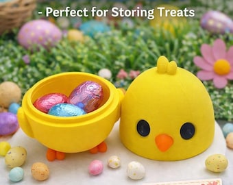 3D Printed Easter Chicken Egg: Hatchable Treat Container, Spring Toy