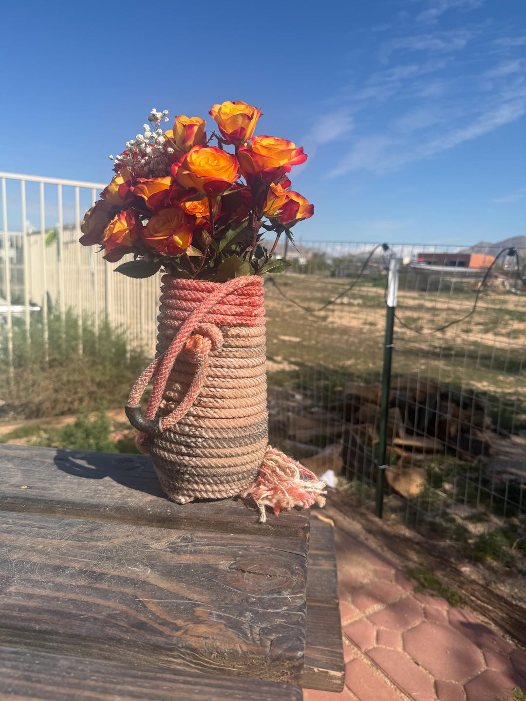 Rope Flower Vase - Etsy