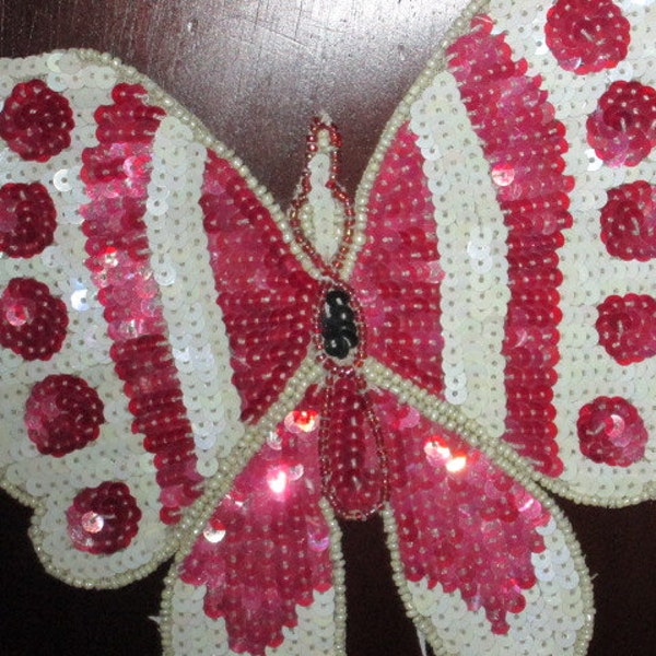 Free Shipping Sequin Large Butterfly Applique