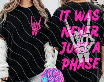 Es war nie nur eine Phase PNG - Skelett Hand Rock On (Digitaler Download)