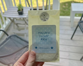 Sticker Mystery Pack comes with 4 | random, illustration, artisan, mystery, art, laptop, water bottle, decal, VSCO, vibrant, art