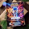 Editable Sonic the Hedgehog Birthday Invitation Template digital dwonload, Printable Kids Sonic Party Invite product logo