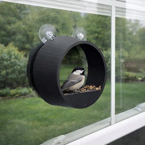 Comedero para pájaros de ventana con ventosas, 16,5 cm de visión clara, regalo para amantes de la naturaleza.