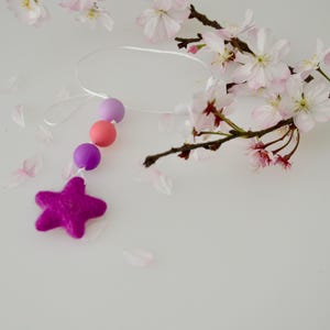 Minimalist Felt Star Car Diffuser| Essential Oil Air Freshener| Boho Rear View Mirror Hanging| Eco Friendly Car Accessory| Teacher Gift Idea