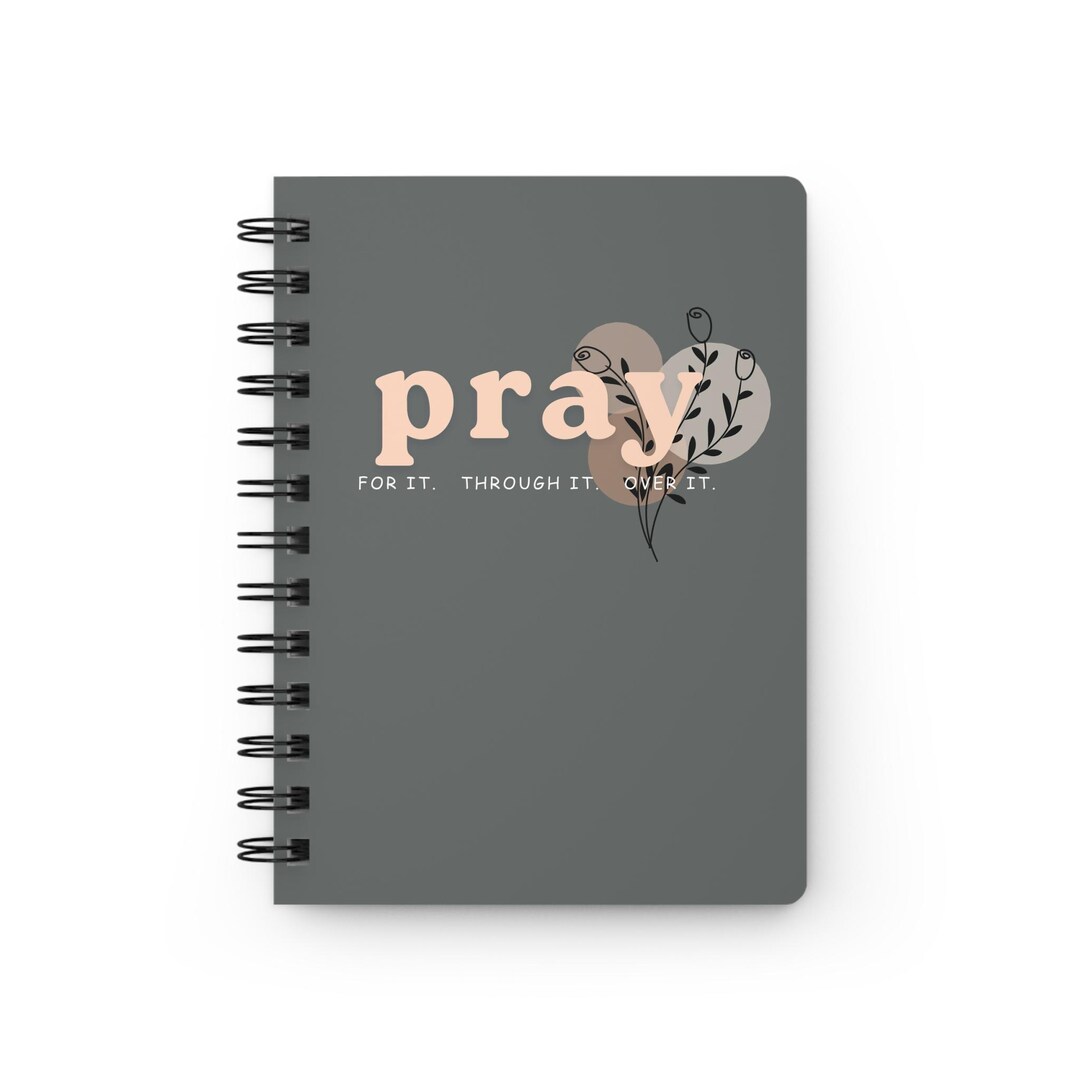 Pray Floral Script Spiral Journal | Christian Faith Notebook, Prayer ...