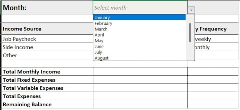 Simple Monthly Budget Spreadsheet | Google Sheets + Excel | Paycheck ...