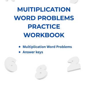 3rd Grade Multiplication word problems. Printable math worksheets. Problems solving packet, homeschooling math with answer key included.