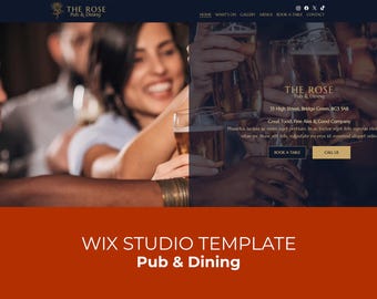 Wix Studio Template: The Rose for Pub & Dining