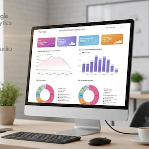 Dashboard colorata per sito web GA4 – Modello OnePage Looker Studio