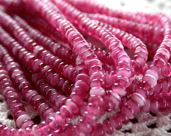Czech Beads Pressed Mix Shell Pink Dark Pink 40 grams Dusty Rose Light Pink 0924