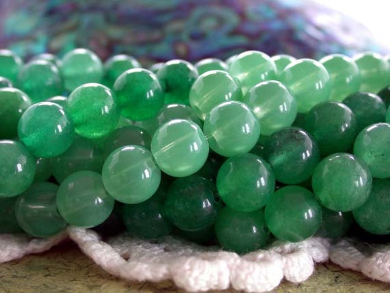 8mm Green Aventurine Beads Dyed Stone Beads Semi Precious Etsy