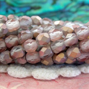 2 Strands 100 ~ 4mm Czech Glass Fire Polished Beads, Matte Apollo Gold, Czech Glass Beads, Fire Polished Beads, Faceted Beads  CZ-399