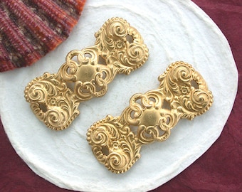 Raw Brass Filigree Stampings, Large Brass Stampings, Raw Brass Stampings, Vintage Style Stampings, Made in America ~ USA ~ STA-200