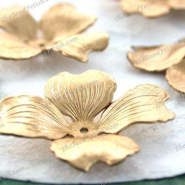 1 ~ Raw Brass Leaves, Vintage Style DIY Hair Craft Wedding Tiara Crown Headpiece Hair Vine Supplies, Made in USA ~ STA-1049