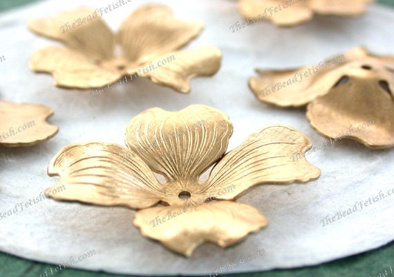 1 ~ Raw Brass Leaves, Vintage Style DIY Hair Craft Wedding Tiara Crown Headpiece Hair Vine Supplies, Made in USA ~ STA-1049