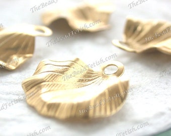 Raw Brass Leaves, Vintage Style Leaf Stampings, DIY Wedding Tiara Crown Hair Vine Supplies, Made in USA STA-1000