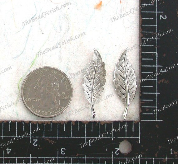 Oxidized Silver Plated Brass Leaf Stampings SOS7372 2 