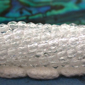 2 Strands ~ 100 Pieces 2mm Fire Polished Beads, Czech Glass Fire Polished Beads, Faceted Glass Beads, Crystal Glass Beads  CZ-467