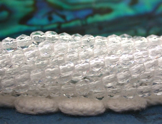 2 Strands ~ 100 Pieces 2mm Fire Polished Beads, Czech Glass Fire Polished Beads, Faceted Glass Beads, Crystal Glass Beads  CZ-467