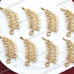 Bright Gold Leaves, Vintage Style Leaf Stampings, Wedding Tiara Crown Hair Vine/Wreath Supplies, Gold Metal Leaves, Made in USA ~  STA-804