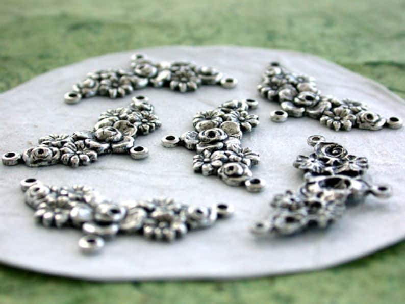 Antique Silver Stampings Antique Silver Findings Vintage Etsy