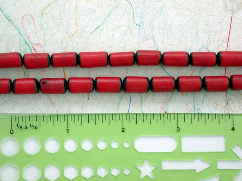 Buri Seed Beads Red Buri Beads Buri Nut Beads Natural Buri Nut Beads Buri Palm Nut Beads NAT-195