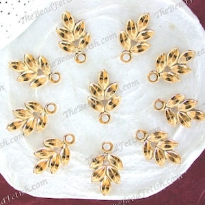 Bright Gold Plated Raw Brass Princess Rhinestone Settings Vintage Style DIY Wedding Tiara Crown Hair Vine Supplies Made in USA STA-857