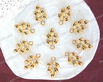 Tiara de boda de latón crudo bañada en oro brillante con engastes de diamantes de imitación de princesa, estilo vintage, para hacer tú mismo, suministros para enredadera de pelo, fabricada en EE. UU. STA-857