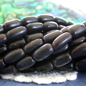 Black Horn Beads, Black Horn Rice Beads, Recycled Beads, Natural Beads NAT-054