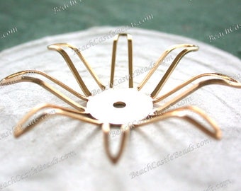 Heldere vergulde messing bloem stempelen, vintage style bloemen, bruiloft Tiara kroon haar Vine Craft Supplies, gemaakt in USA STA-517