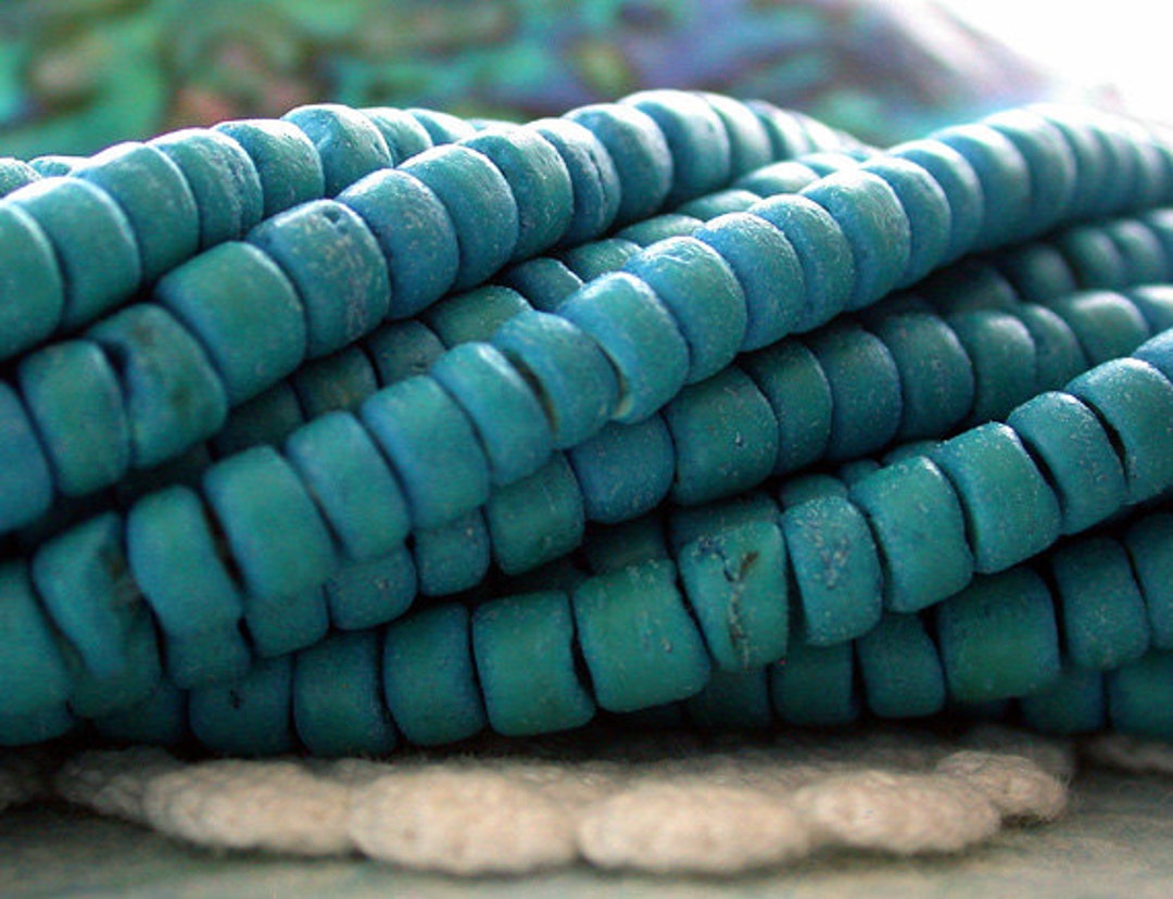 Coconut Shell Beads, Coco Beads, Coco Shell Beads, Natural Beads, Recycled Beads, Turquoise