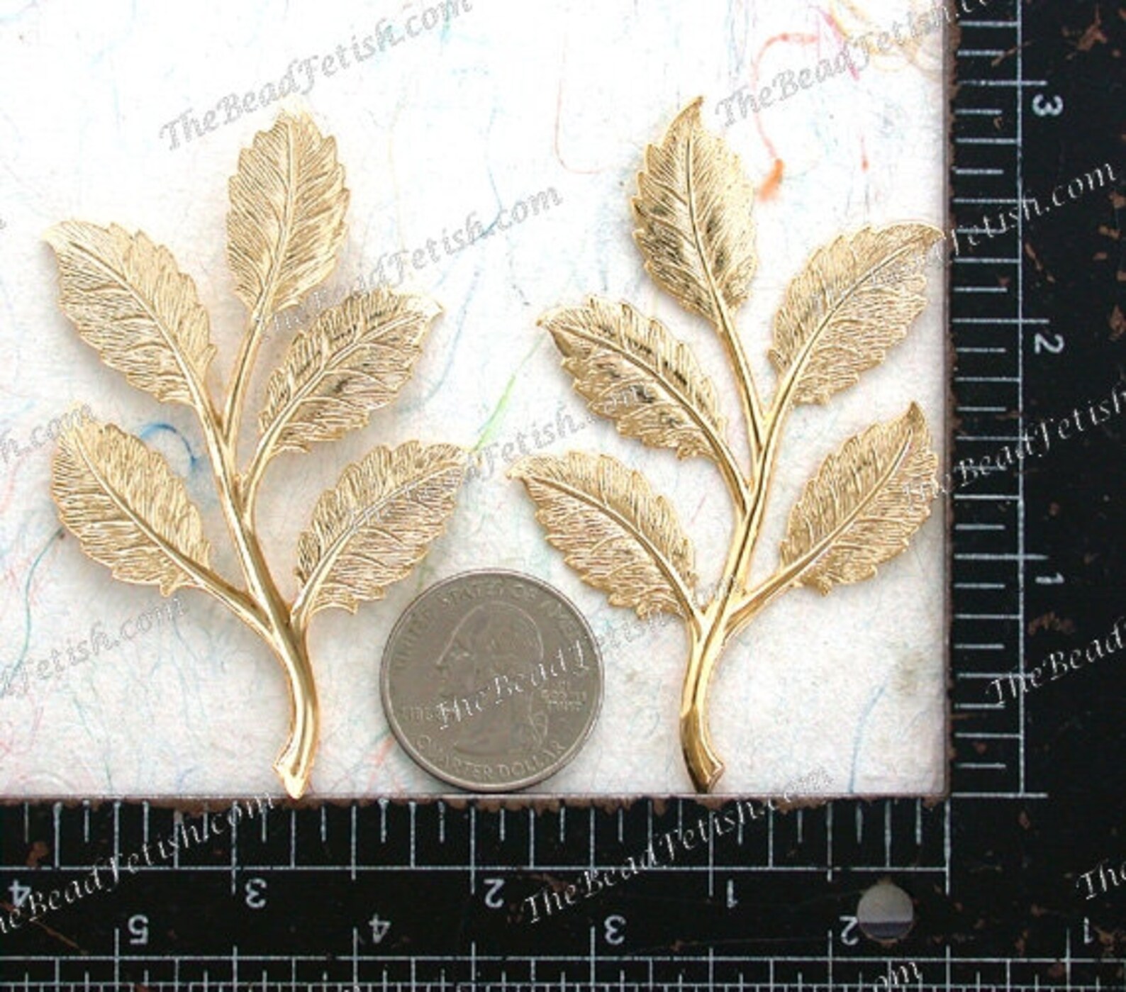 Bright Gold Leaves Vintage Style Leaf Stampings Wedding Etsy