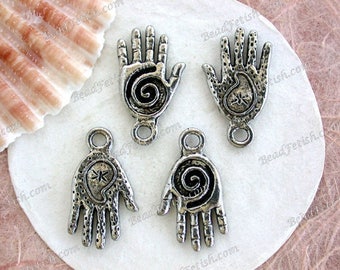 Lead Free Pewter Paisley & Spiral Hand Charms, Made in USA Copyright © Protected, Spirals, Paisleys, Hands, KF Signature Series ~ K292-AP